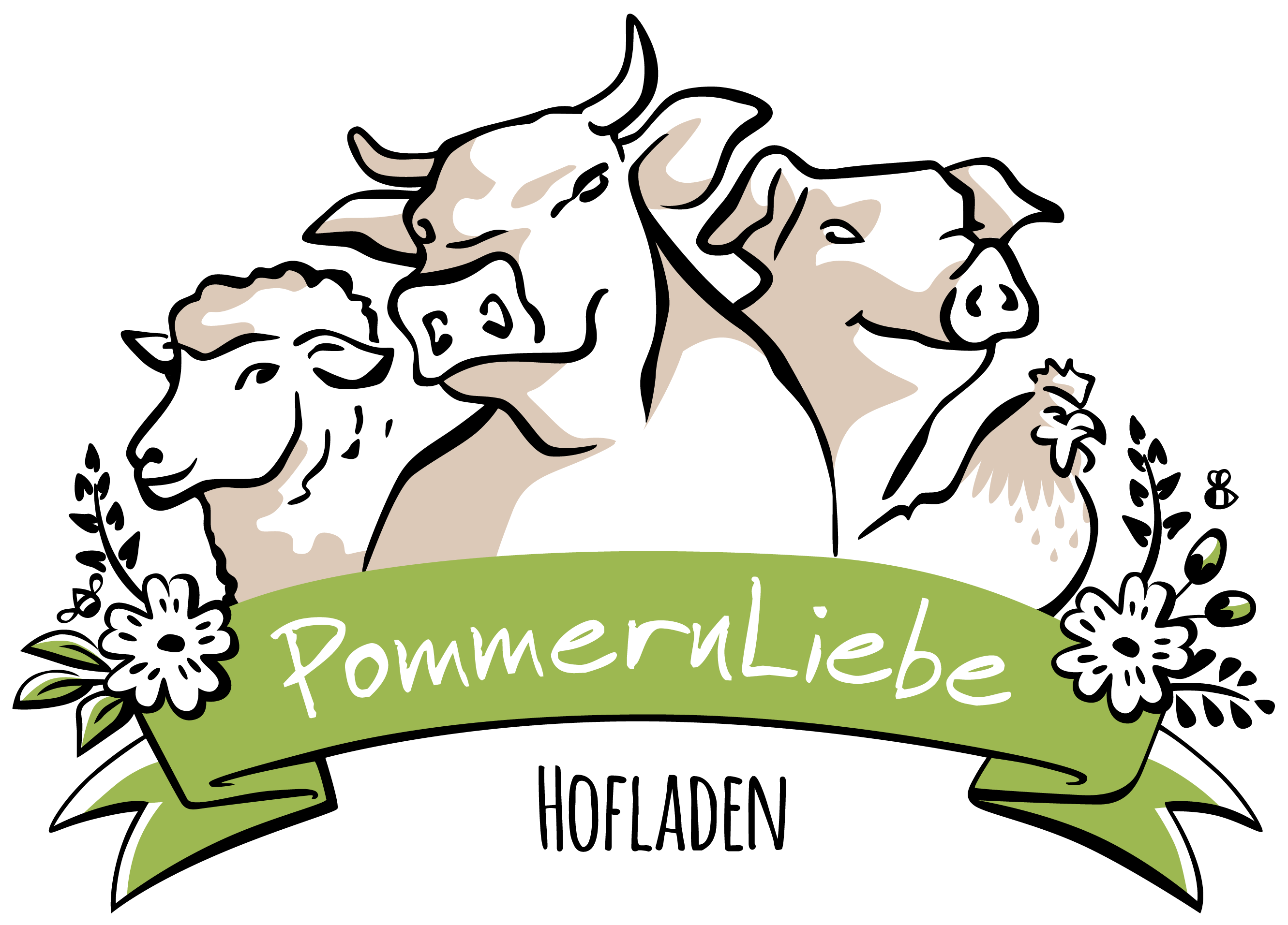 PommernLiebe Hofladen Mecklenburg-Vorpommern Logo - Regional und lecker